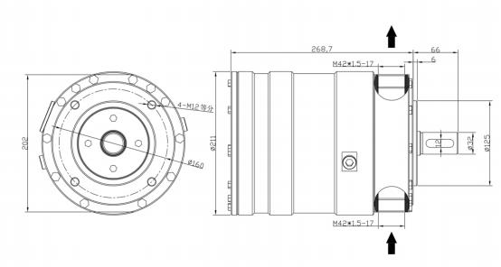 HP11-17.5 pump external dimensions