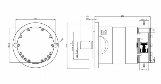 HP4.5-8.2 pump external dimensions