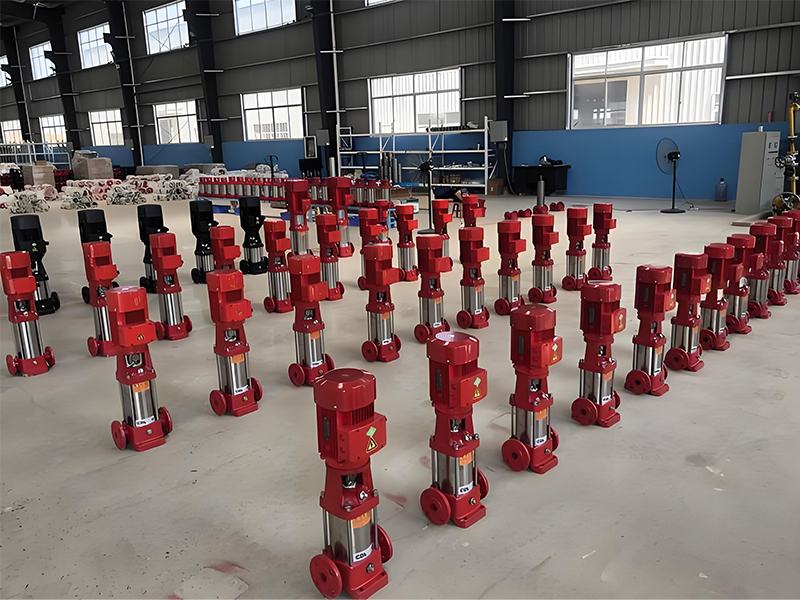 Multi level vertical fire water pump