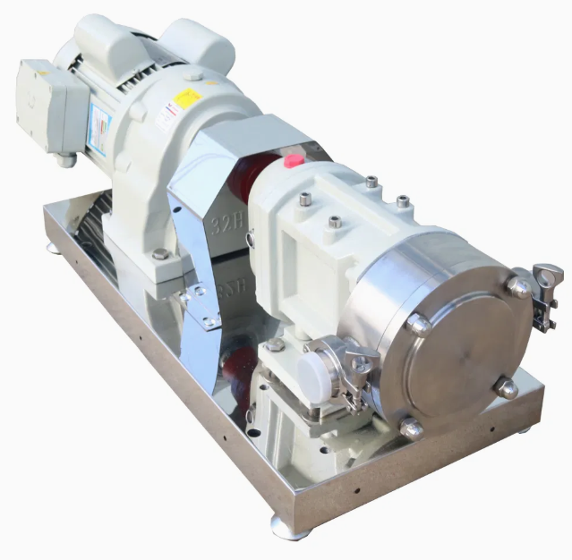 Sanitary Rotor Lobe Pump JUSH-NYP SS304 SS316 High Viscosity Positive Displacement Pump For Food Syrup Honey Chocolate Transfer