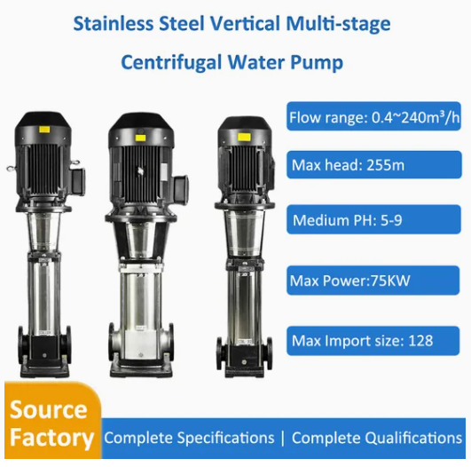CDL(F) Vertical Multistage Centrifugal Pump SS304 SS316 Clean Water Booster Pump For Industrial HVAC Irrigation System