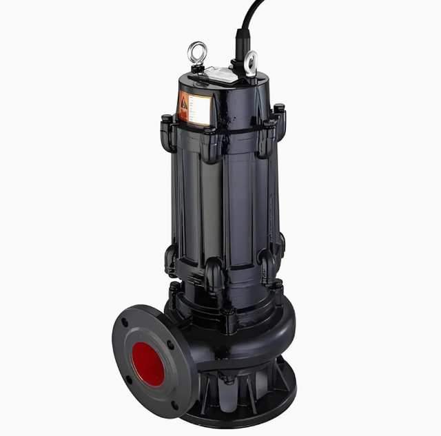 High Head Large Flow Submersible Sewage Pump With Cutting Device, Cast Iron & SS Material Waste Water Drainage Pump